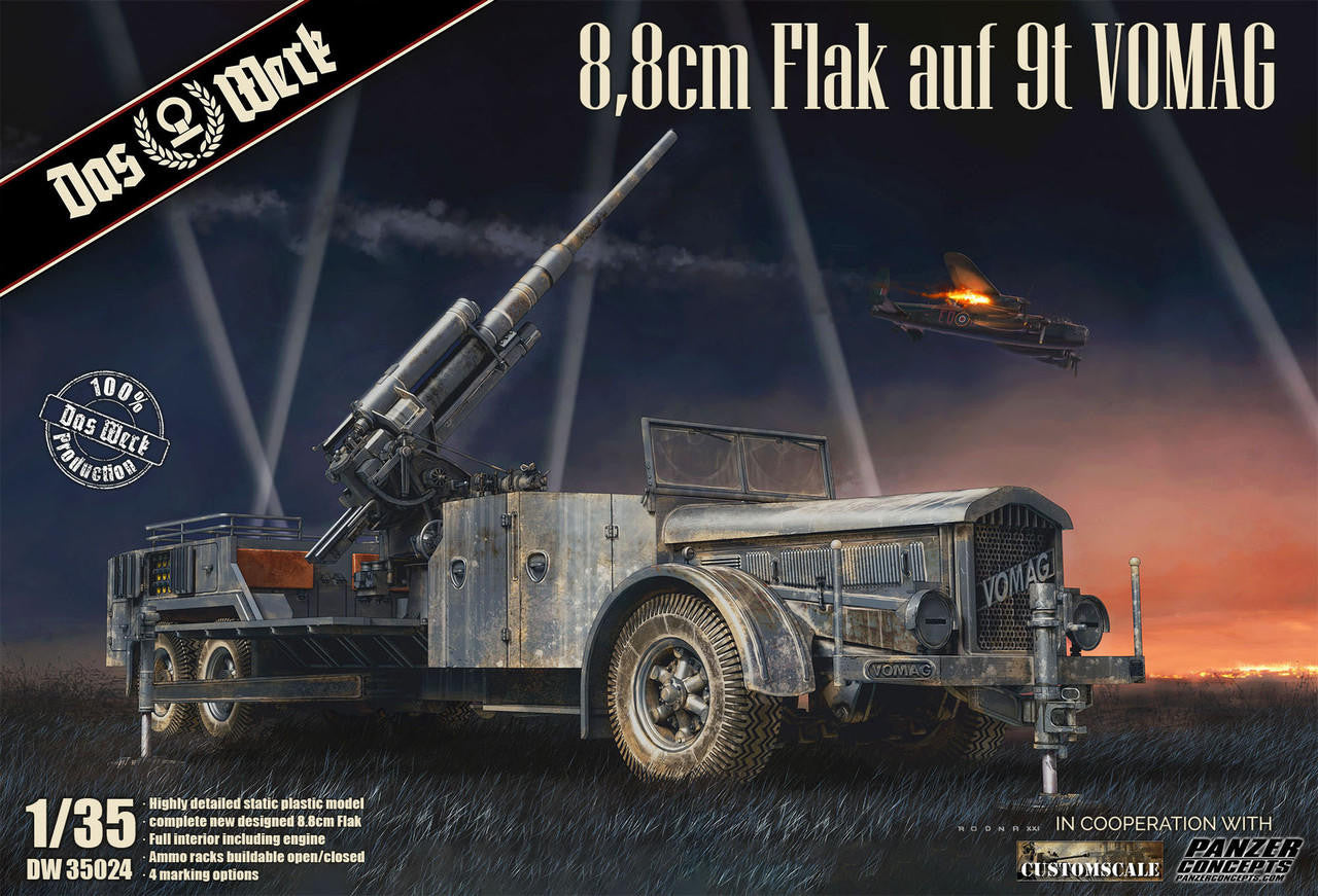 Das Werk 1/35 8.8cm Flak on 9t Vomag 35024